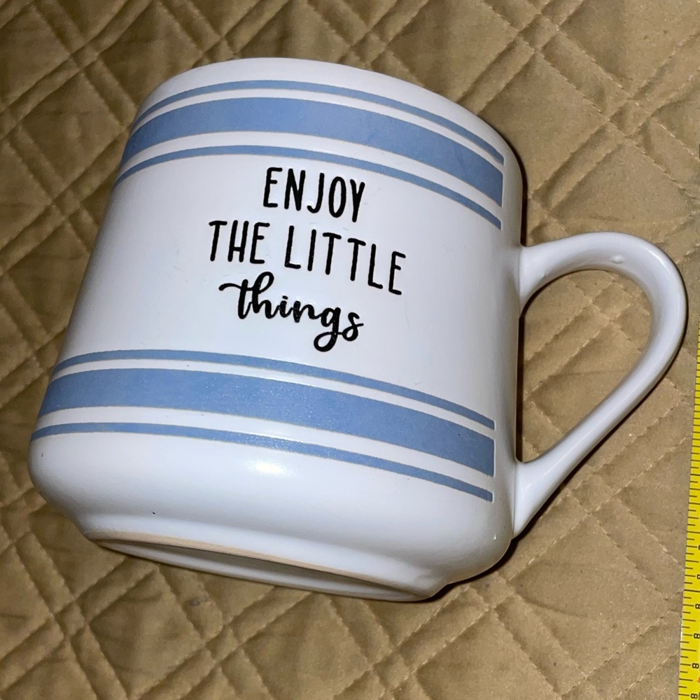 $8 Coffee mug, blue and white, size in pictures. No chips.